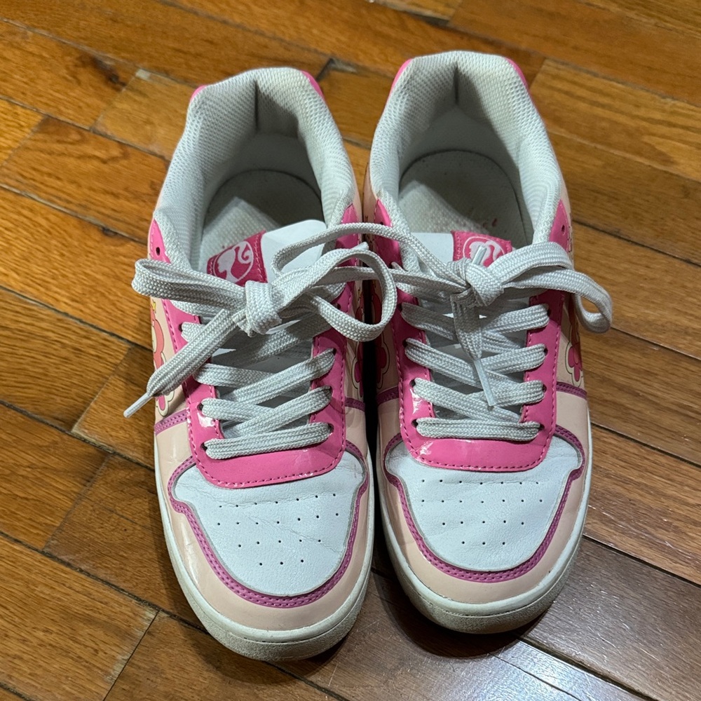Barbie Pink and White Women's Sneakers